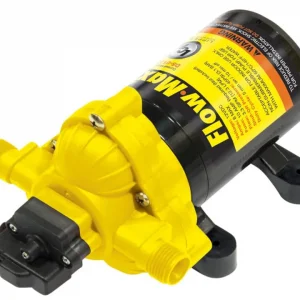 Lippert Components Flow Max 12V RV Water Pump, 3.0 GPM, 50 PSI, 9.5 Max Amp, Self-Priming, Screen Filter Included - 689052