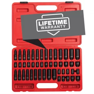 SUNEX TOOLS 1848 1/4 Inch Drive Master Impact Socket Set: 48-Piece, SAE/Metric, Cr-Mo Alloy Steel, Heavy Duty Storage Case