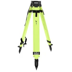 AdirPro High Visibility Universal Survey Tripod – Aluminum Laser Level Tripod – Transit Level Tripod - Quick Clamp - Heavy Duty Contractor Tripod 5/8” x 11” Thread (Green)