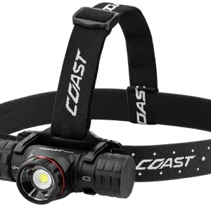 Coast® XPH34R 2075 Lumen USB-C Rechargeable-Dual Power LED Headlamp withPURE Beam® Twist Focus™ and Magnetic Base