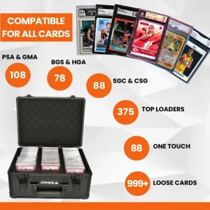 Graded Card Storage Box - Premium Sports Card Display Case for Graded Sports Cards