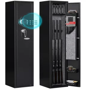 KAER 2-Gun Safes for Home Rifle and Pistols Electronic Gun Security Cabinet Quick Access Gun Rifle Gun Security Cabinet Safes Gun Cabinet for Shotguns with Built-in Removable Storage Shelf-1.73