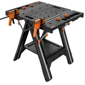 Worx Pegasus 2-in-1 Folding Work Table & Sawhorse with Clamps